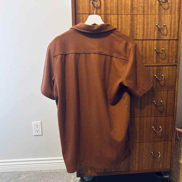 Selected Homme Rust Button Down Short Sleeve Button Down Shirt - Picture 2 of 4